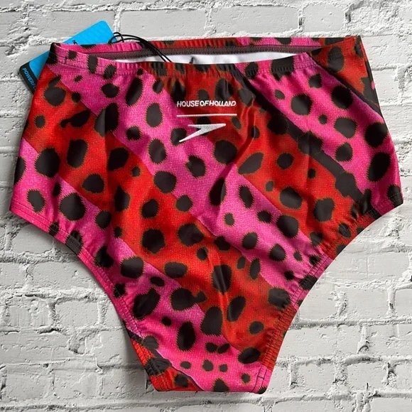 HOUSE OF HOLLAND x SPEEDO | Spandex Bright Cheetah Stripe Pant in Pink M… - Picture 5 of 7